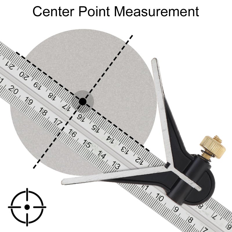 ChgImposs 12" Adjustable Sliding Combination Square Ruler & Protractor Level Measure Measuring Set, Inch/Metric - Image 4